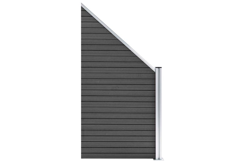 Staketpanel WPC 95x(105-180) cm svart - Svart - Staket & grindar