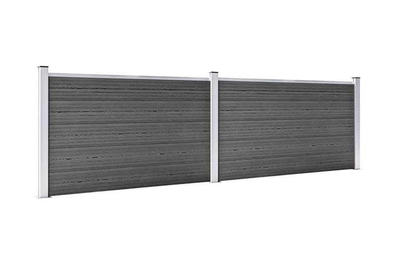 Staketpaneler WPC 353x105 cm svart - Svart - Utemöbler - Övrigt utemöbler - Tillbehör - Staket & grindar