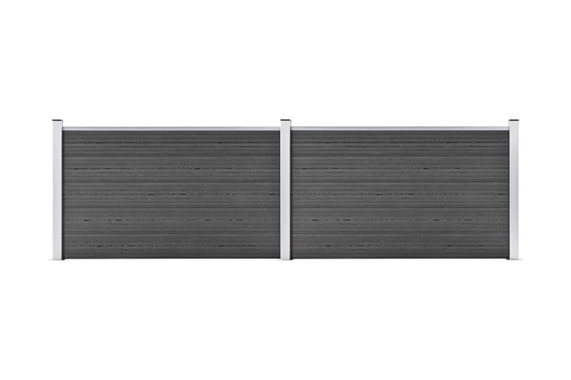 Staketpaneler WPC 353x105 cm svart - Svart - Utemöbler - Övrigt utemöbler - Tillbehör - Staket & grindar