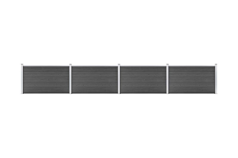 Staketpaneler WPC 699x105 cm svart - Svart - Utemöbler - Övrigt utemöbler - Tillbehör - Staket & grindar