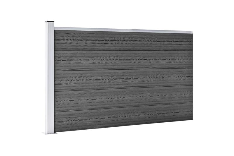 Staketpaneler WPC 699x105 cm svart - Svart - Utemöbler - Övrigt utemöbler - Tillbehör - Staket & grindar
