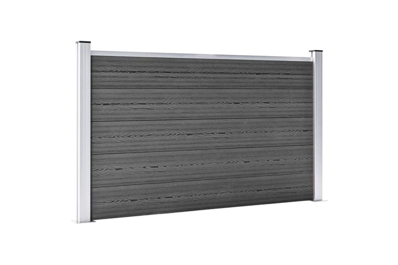 Staketpaneler WPC 699x105 cm svart - Svart - Utemöbler - Övrigt utemöbler - Tillbehör - Staket & grindar