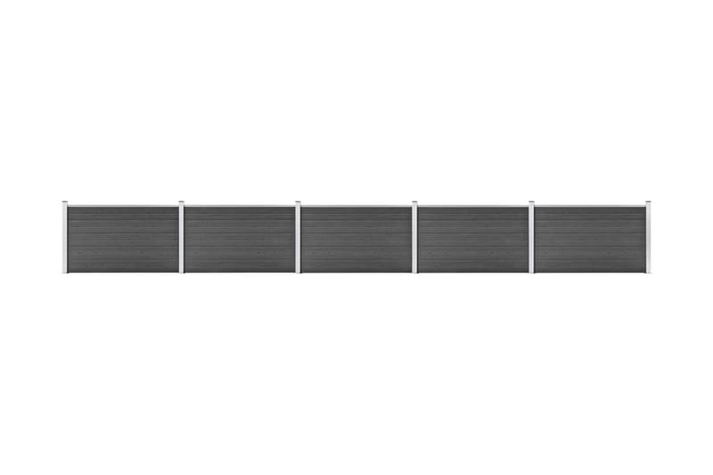 Staketpaneler WPC 872x105 cm svart - Svart - Staket & grindar