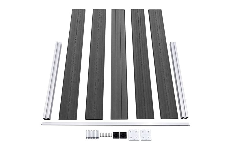 Staketpaneler WPC 872x105 cm svart - Svart - Utemöbler - Övrigt utemöbler - Tillbehör - Staket & grindar