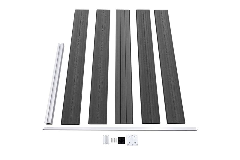Staketpaneler WPC 872x105 cm svart - Svart - Utemöbler - Övrigt utemöbler - Tillbehör - Staket & grindar