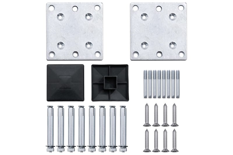 Staketstolpar 2 st aluminium 185 cm - Silver - Utemöbler - Övrigt utemöbler - Tillbehör - Staket & grindar