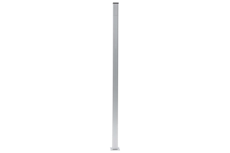 Staketstolpar 3 st aluminium 185 cm - Silver - Utemöbler - Övrigt utemöbler - Tillbehör - Staket & grindar