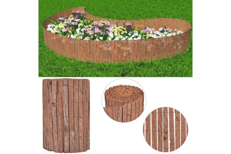 Stängsel bark 1000x50 cm - Brun - Utemöbler - Övrigt utemöbler - Tillbehör - Staket & grindar