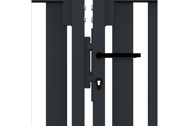 Stängselgrind dubbel stål 306x250 cm antracit - Grå - Staket & grindar