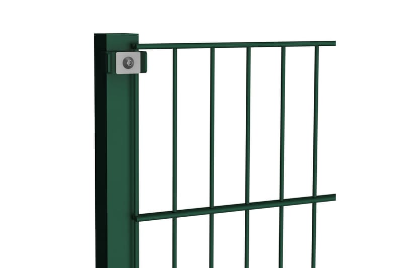 Stängselpanel med stolpar järn 13,6x0,8 m grön - Grön - Utemöbler - Övrigt utemöbler - Tillbehör - Staket & grindar