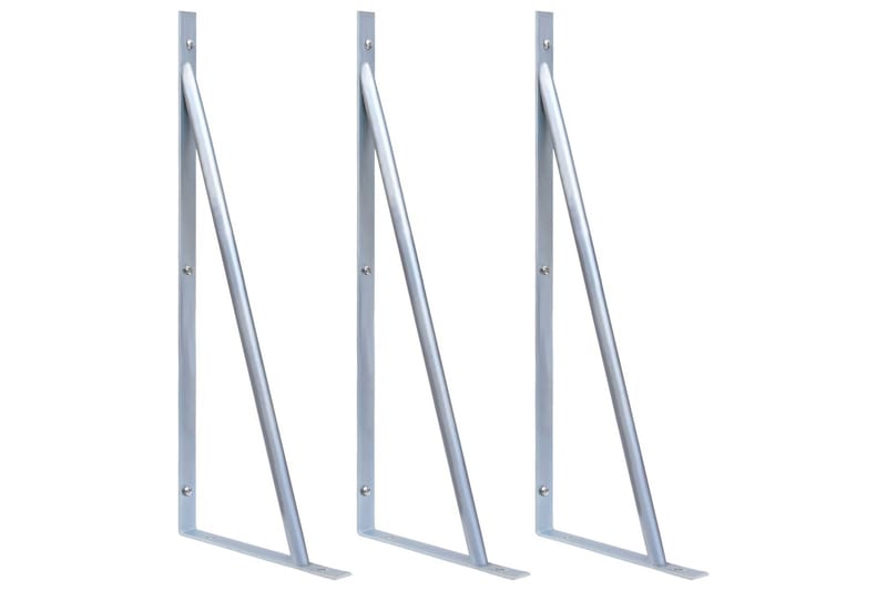 Stödkonsoler för staketstolpe 3 st galvaniserat stål - Staket & grindar