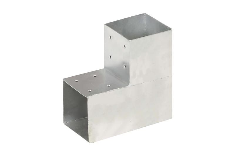 Stolpbeslag L-form galvaniserad metall 101x101 mm - Silver - Utemöbler - Övrigt utemöbler - Tillbehör - Staket & grindar