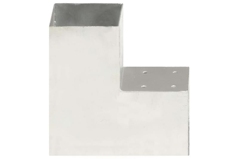 Stolpbeslag L-form galvaniserad metall 101x101 mm - Silver - Utemöbler - Övrigt utemöbler - Tillbehör - Staket & grindar