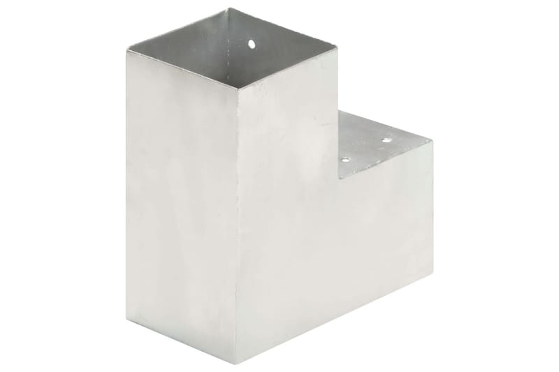 Stolpbeslag L-form galvaniserad metall 101x101 mm - Silver - Utemöbler - Övrigt utemöbler - Tillbehör - Staket & grindar