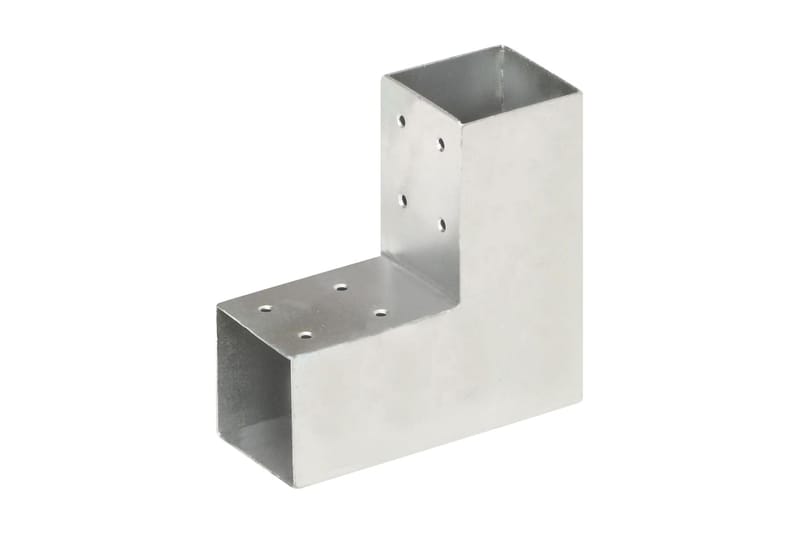 Stolpbeslag L-form galvaniserad metall 71x71 mm - Silver - Utemöbler - Övrigt utemöbler - Tillbehör - Staket & grindar
