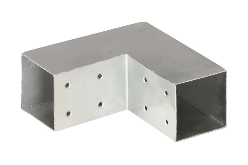 Stolpbeslag L-form galvaniserad metall 71x71 mm - Silver - Utemöbler - Övrigt utemöbler - Tillbehör - Staket & grindar