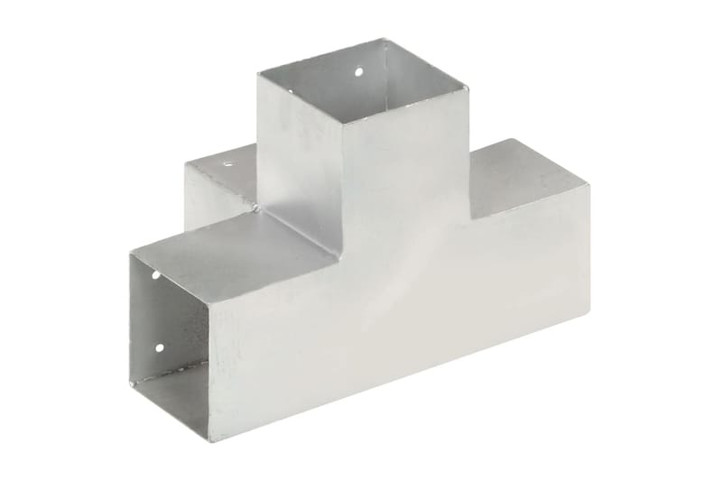 Stolpbeslag X-form galvaniserad metall 101x101 mm - Silver - Utemöbler - Övrigt utemöbler - Tillbehör - Staket & grindar