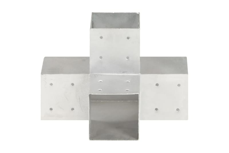 Stolpbeslag X-form galvaniserad metall 101x101 mm - Silver - Utemöbler - Övrigt utemöbler - Tillbehör - Staket & grindar