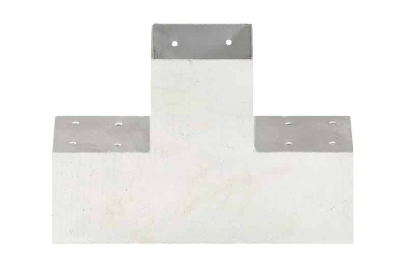 Stolpbeslag X-form galvaniserad metall 101x101 mm - Silver - Utemöbler - Övrigt utemöbler - Tillbehör - Staket & grindar