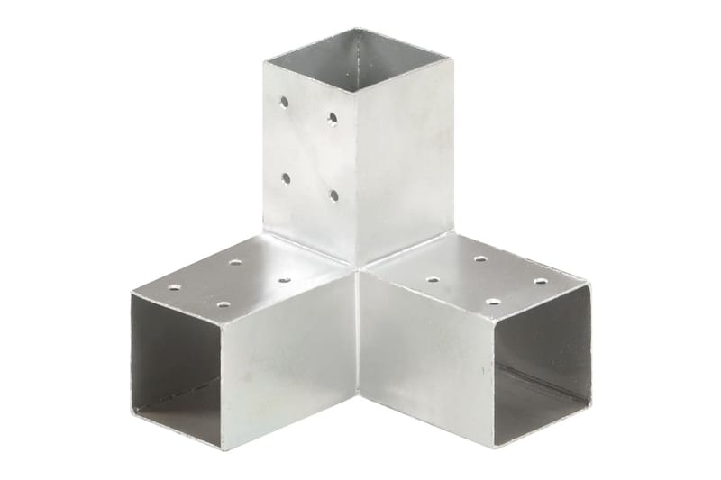 Stolpbeslag Y-form galvaniserad metall 71x71 mm - Silver - Utemöbler - Övrigt utemöbler - Tillbehör - Staket & grindar