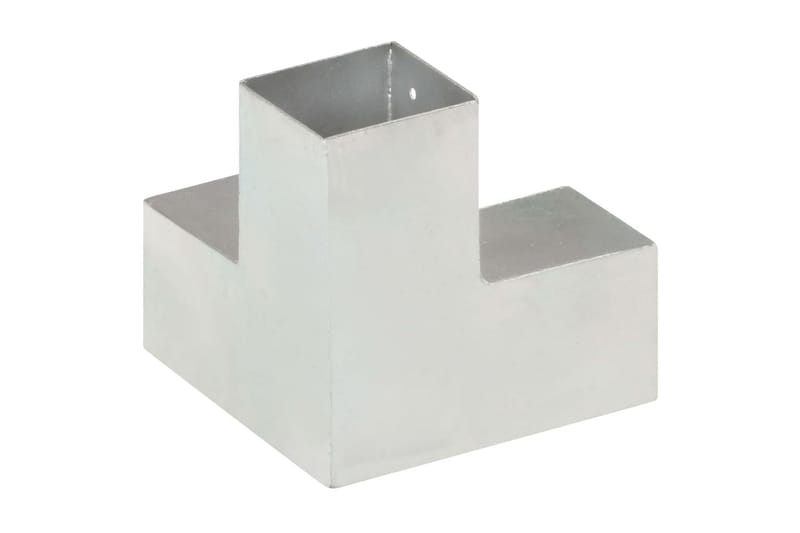 Stolpbeslag Y-form galvaniserad metall 81x81 mm - Silver - Utemöbler - Övrigt utemöbler - Tillbehör - Staket & grindar