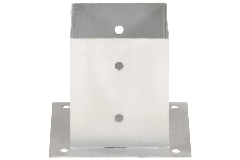 Stolpfot 4 st galvaniserad metall 121 mm - Silver - Staket & grindar