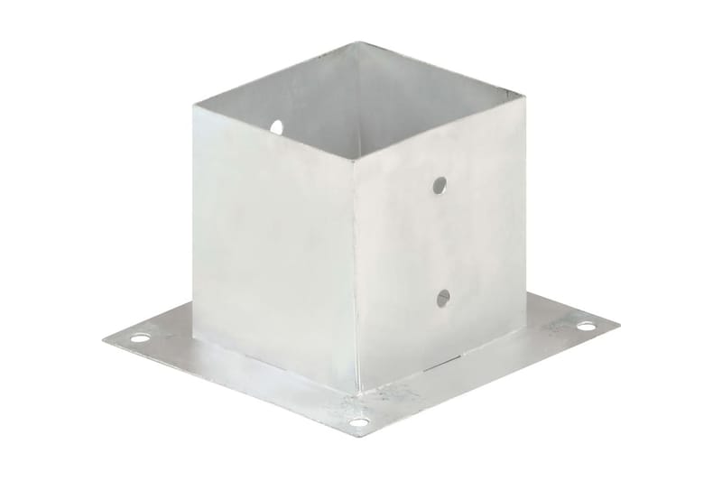 Stolpfot 4 st galvaniserad metall 141 mm - Silver - Utemöbler - Övrigt utemöbler - Tillbehör - Staket & grindar