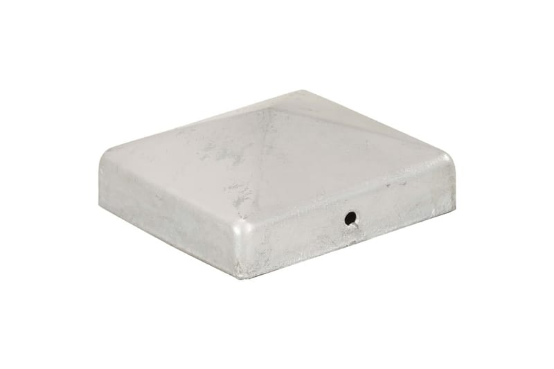 Stolphattar pyramid 6 st galvaniserad metall 81x81 mm - Silver - Utemöbler - Övrigt utemöbler - Tillbehör - Staket & grindar