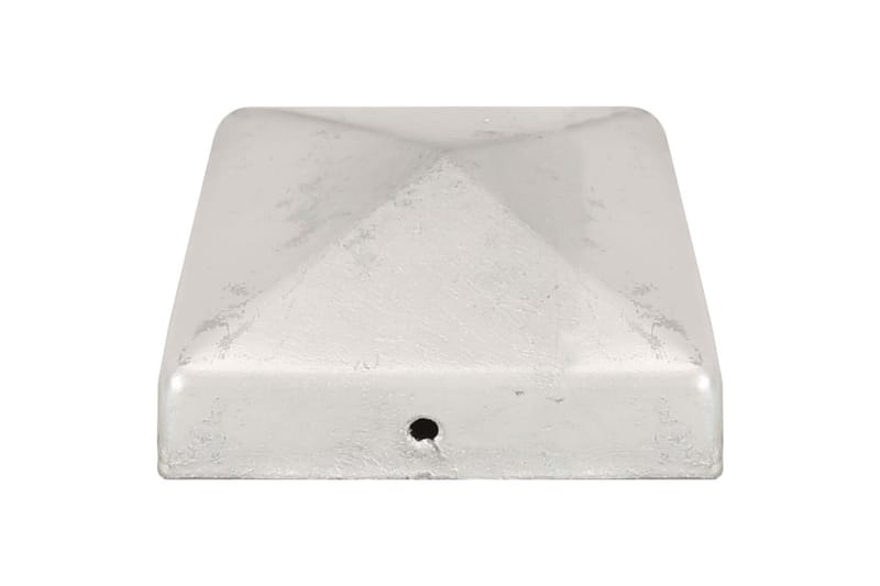 Stolphattar pyramid 6 st galvaniserad metall 81x81 mm - Silver - Utemöbler - Övrigt utemöbler - Tillbehör - Staket & grindar