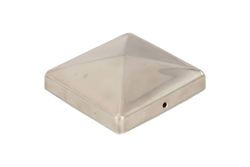 Stolphattar pyramid 6 st rostfritt stål 101x101 mm - Silver - Utemöbler - Övrigt utemöbler - Tillbehör - Staket & grindar
