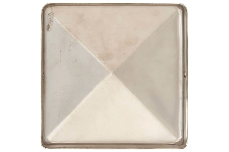 Stolphattar pyramid 6 st rostfritt stål 81x81 mm - Silver - Utemöbler - Övrigt utemöbler - Tillbehör - Staket & grindar