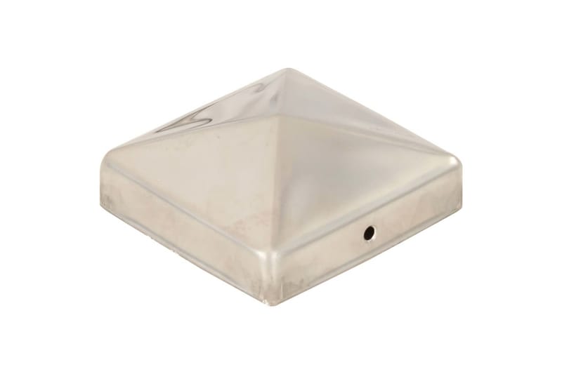 Stolphattar pyramid 6 st rostfritt stål 81x81 mm - Silver - Utemöbler - Övrigt utemöbler - Tillbehör - Staket & grindar