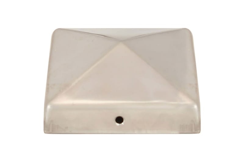 Stolphattar pyramid 6 st rostfritt stål 81x81 mm - Silver - Utemöbler - Övrigt utemöbler - Tillbehör - Staket & grindar
