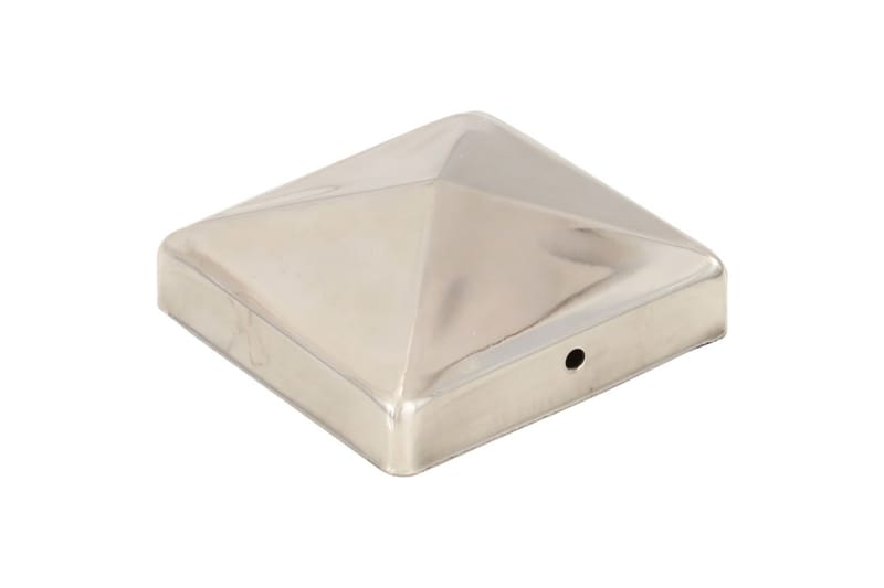Stolphattar pyramid 6 st rostfritt stål 91x91 mm - Silver - Utemöbler - Övrigt utemöbler - Tillbehör - Staket & grindar