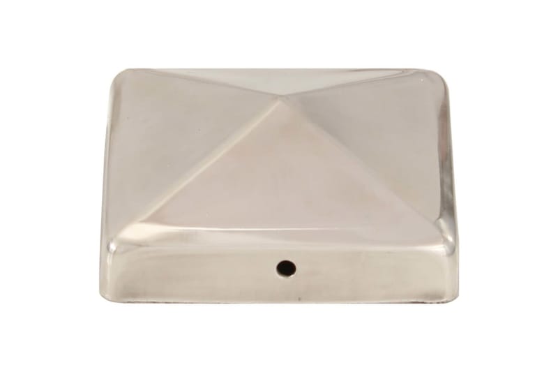 Stolphattar pyramid 6 st rostfritt stål 91x91 mm - Silver - Utemöbler - Övrigt utemöbler - Tillbehör - Staket & grindar