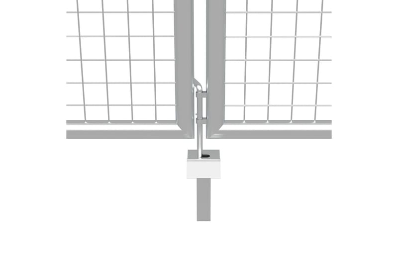 Trädgårdsgrind galvaniserat stål 415x225 cm silver - Silver - Utemöbler - Övrigt utemöbler - Tillbehör - Staket & grindar