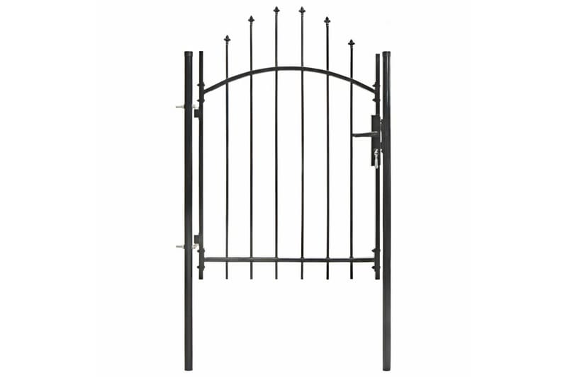 Trädgårdsgrind stål 1x1,75 cm svart - Svart - Utemöbler - Övrigt utemöbler - Tillbehör - Staket & grindar