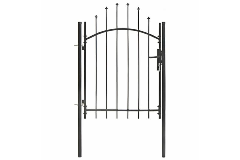 Trädgårdsgrind stål 1x1,75 cm svart - Svart - Staket & grindar
