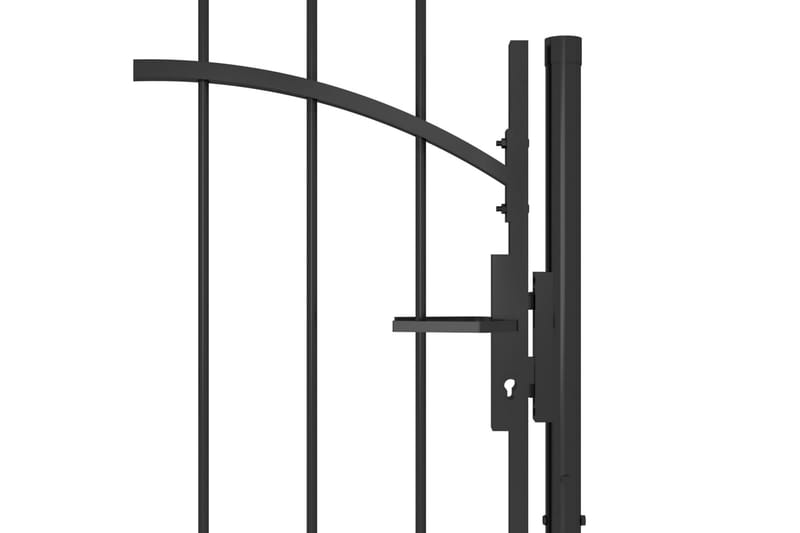 Trädgårdsgrind stål 1x2,2 m svart - Svart - Staket & grindar