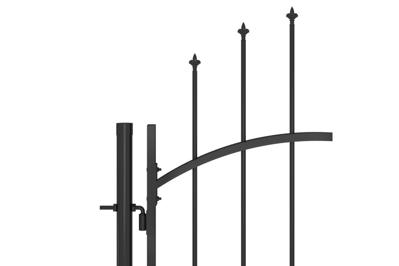 Trädgårdsgrind stål 1x2,2 m svart - Svart - Utemöbler - Övrigt utemöbler - Tillbehör - Staket & grindar