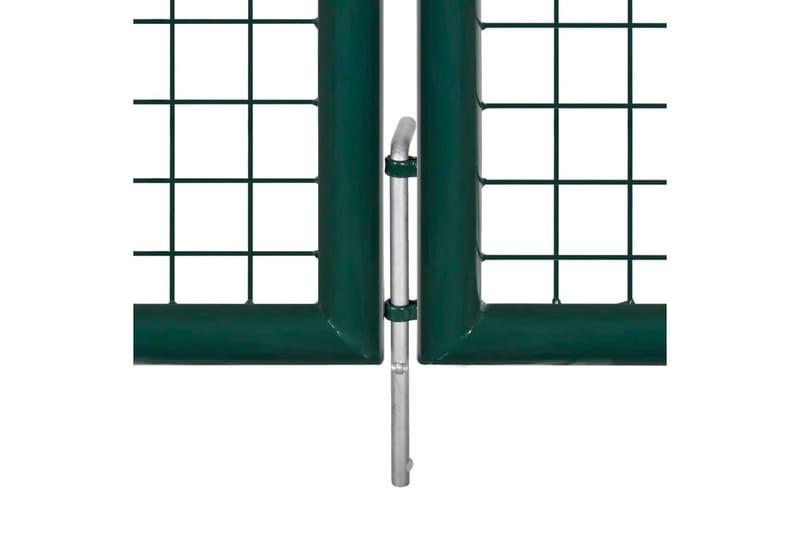 Trädgårdsgrind stål 306x150 cm grön - Grön - Staket & grindar