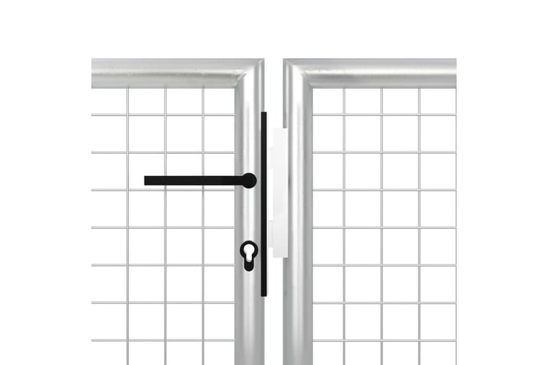 Trädgårdsgrind stål 350x100 cm silver - Silver - Utemöbler - Övrigt utemöbler - Tillbehör - Staket & grindar