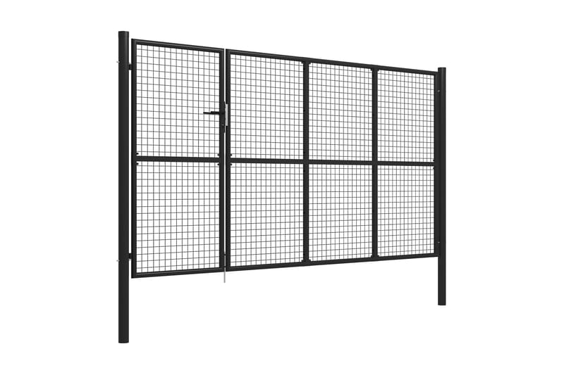 Trädgårdsgrind stål 350x150 cm antracit - Antracit - Utemöbler - Övrigt utemöbler - Tillbehör - Staket & grindar