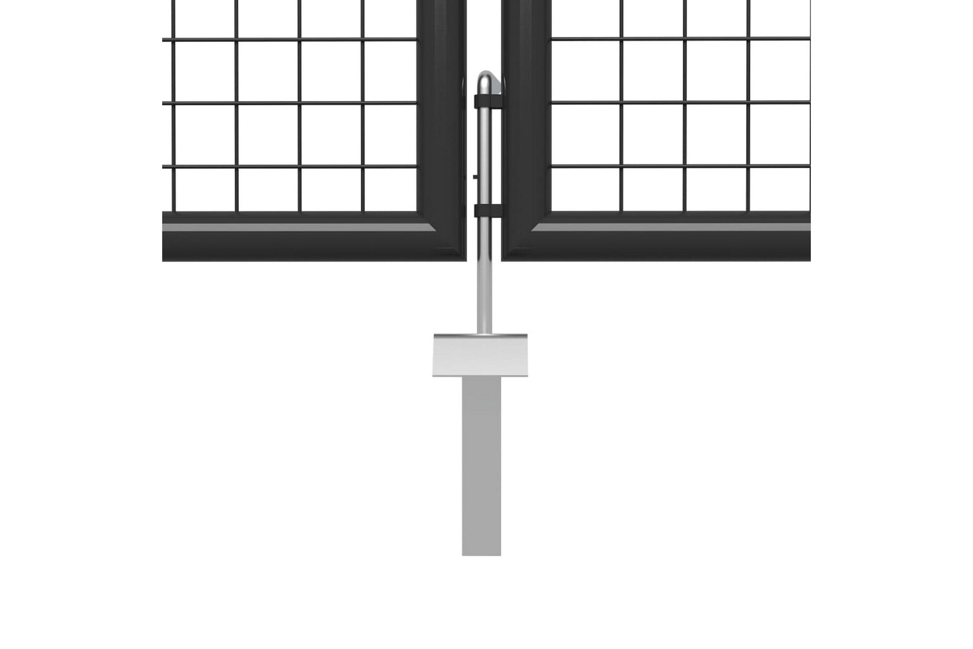Trädgårdsgrind stål 350x150 cm antracit - Antracit - Utemöbler - Övrigt utemöbler - Tillbehör - Staket & grindar