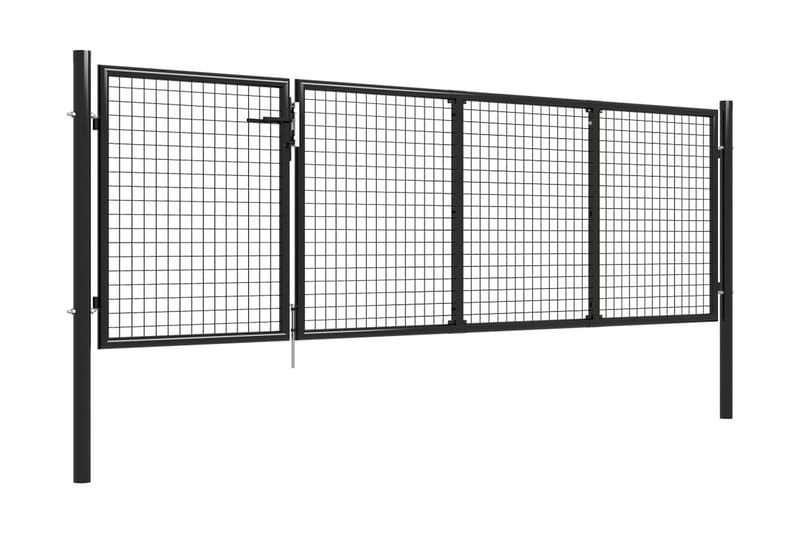 Trädgårdsgrind stål 350x75 cm antracit - Antracit - Utemöbler - Övrigt utemöbler - Tillbehör - Staket & grindar