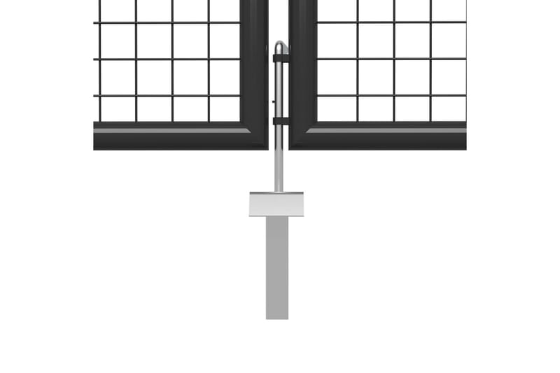 Trädgårdsgrind stål 400x150 cm antracit - Antracit - Utemöbler - Övrigt utemöbler - Tillbehör - Staket & grindar
