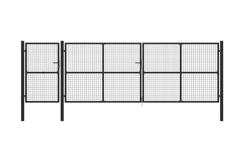 Trädgårdsgrind stål 500x150 cm antracit - Antracit - Utemöbler - Övrigt utemöbler - Tillbehör - Staket & grindar