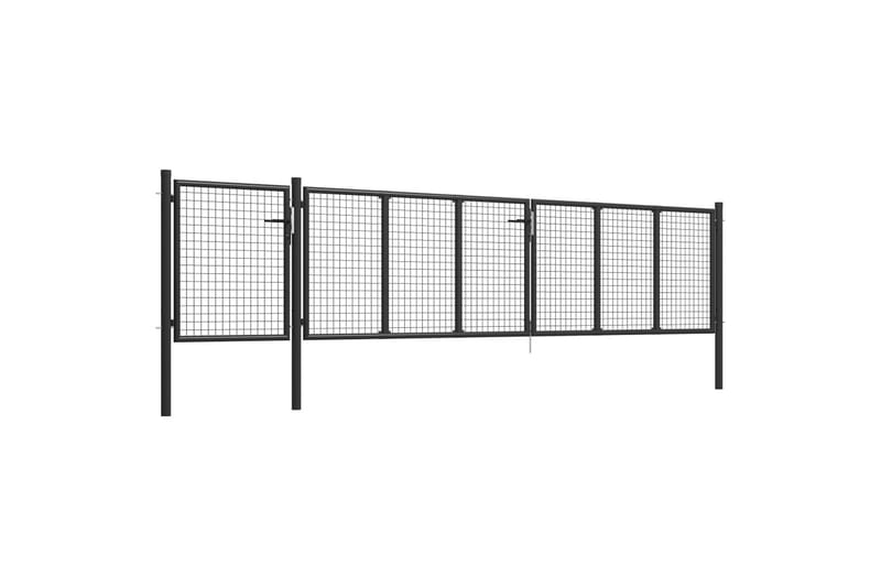 Trädgårdsgrind stål 500x75 cm antracit - Grå - Utemöbler - Övrigt utemöbler - Tillbehör - Staket & grindar