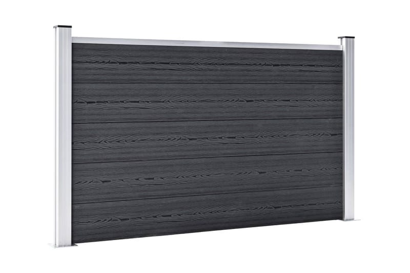 Staketpanel WPC 180x105 cm grå - Grå - Staket & grindar