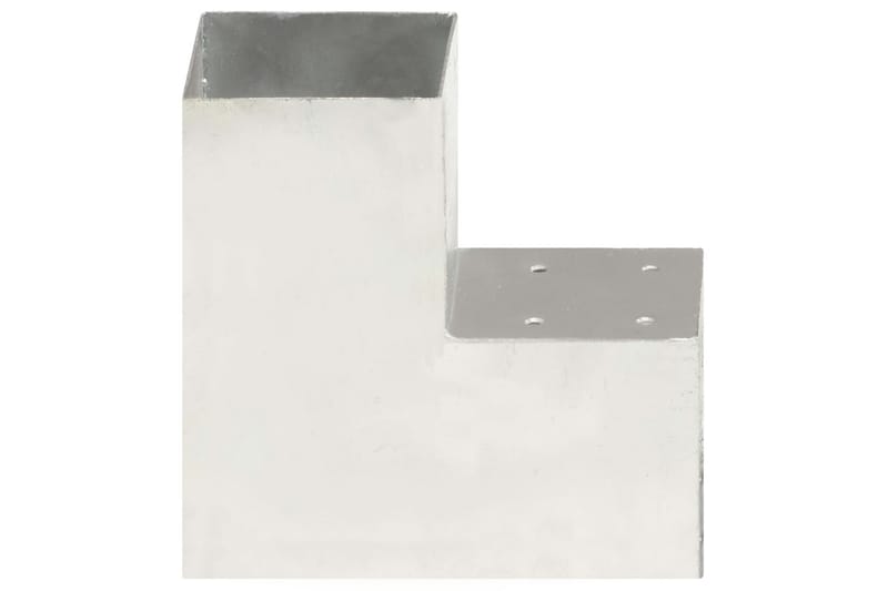 Stolpbeslag L-form galvaniserad metall 101x101 mm - Silver - Staket & grindar